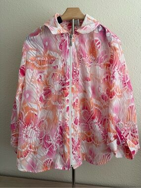 Draper's & Damons Petites Coral & Pink Printed Top